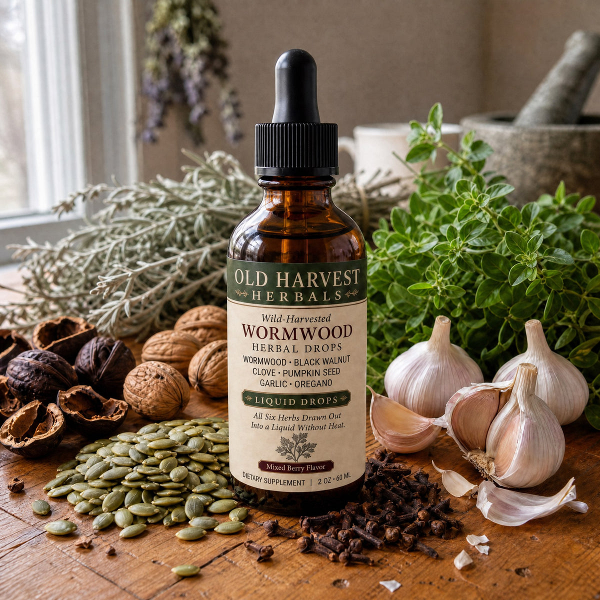 Wild-Harvested Wormwood Herbal Drops
